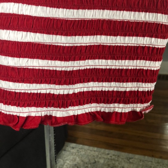 NWT CLOUD CHASER WHITE AND RED STRIPED TANK TOP - Picture 2 of 4